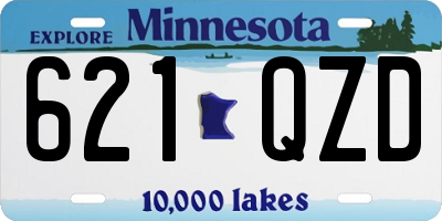 MN license plate 621QZD