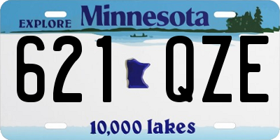 MN license plate 621QZE