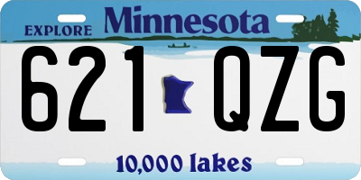 MN license plate 621QZG