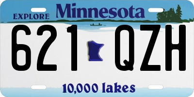 MN license plate 621QZH