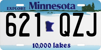 MN license plate 621QZJ