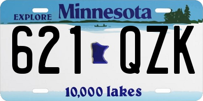 MN license plate 621QZK