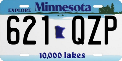 MN license plate 621QZP