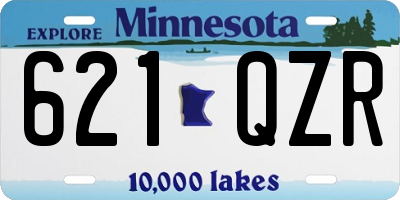 MN license plate 621QZR