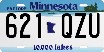 MN license plate 621QZU