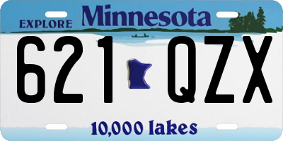 MN license plate 621QZX