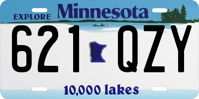 MN license plate 621QZY