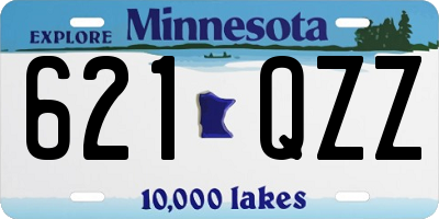 MN license plate 621QZZ
