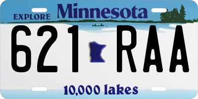 MN license plate 621RAA