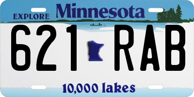 MN license plate 621RAB