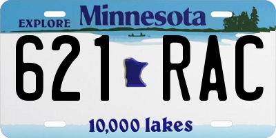 MN license plate 621RAC