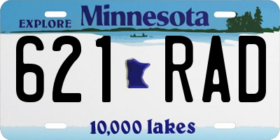 MN license plate 621RAD