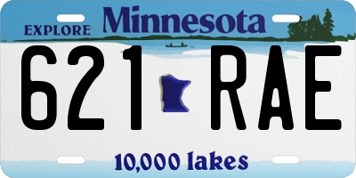MN license plate 621RAE