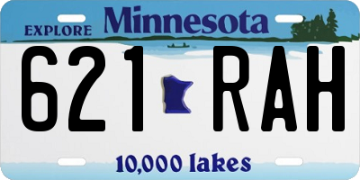 MN license plate 621RAH