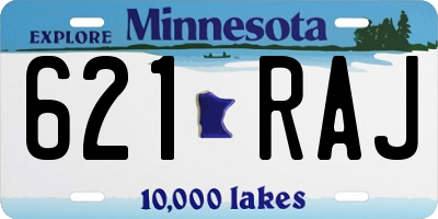 MN license plate 621RAJ