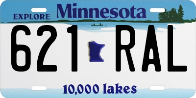 MN license plate 621RAL