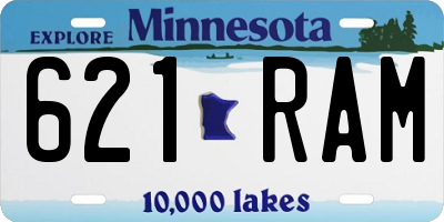 MN license plate 621RAM