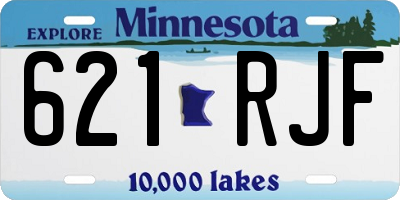 MN license plate 621RJF
