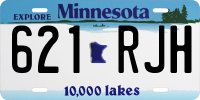 MN license plate 621RJH