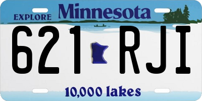 MN license plate 621RJI