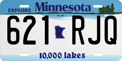 MN license plate 621RJQ