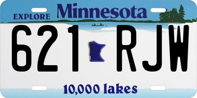 MN license plate 621RJW