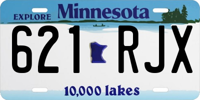 MN license plate 621RJX