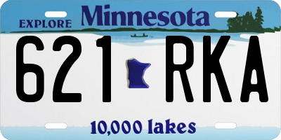 MN license plate 621RKA