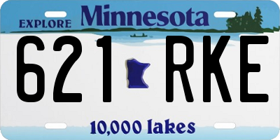 MN license plate 621RKE