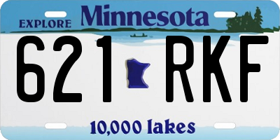 MN license plate 621RKF