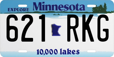 MN license plate 621RKG