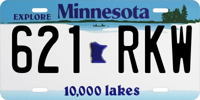 MN license plate 621RKW