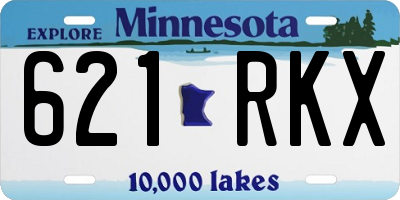 MN license plate 621RKX