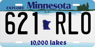 MN license plate 621RLO