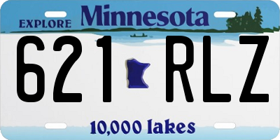 MN license plate 621RLZ