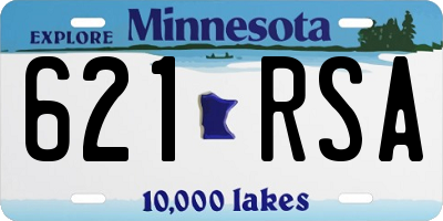 MN license plate 621RSA
