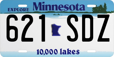 MN license plate 621SDZ