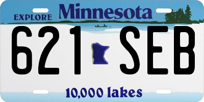 MN license plate 621SEB