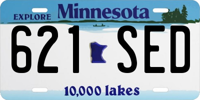 MN license plate 621SED