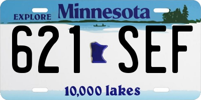 MN license plate 621SEF