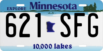 MN license plate 621SFG