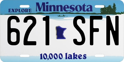 MN license plate 621SFN