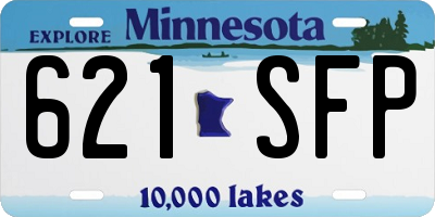 MN license plate 621SFP