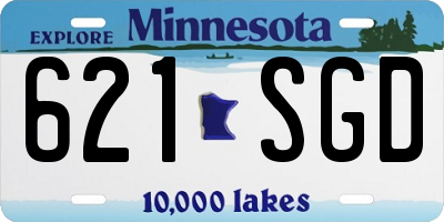 MN license plate 621SGD