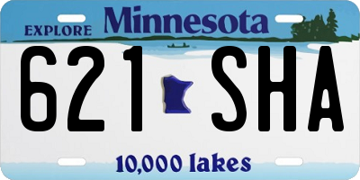 MN license plate 621SHA