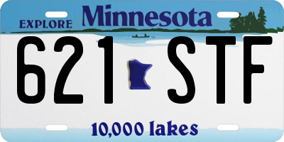 MN license plate 621STF