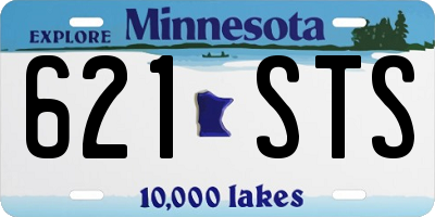 MN license plate 621STS