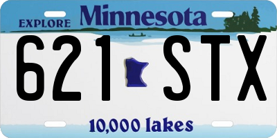 MN license plate 621STX