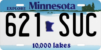 MN license plate 621SUC