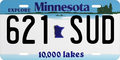 MN license plate 621SUD